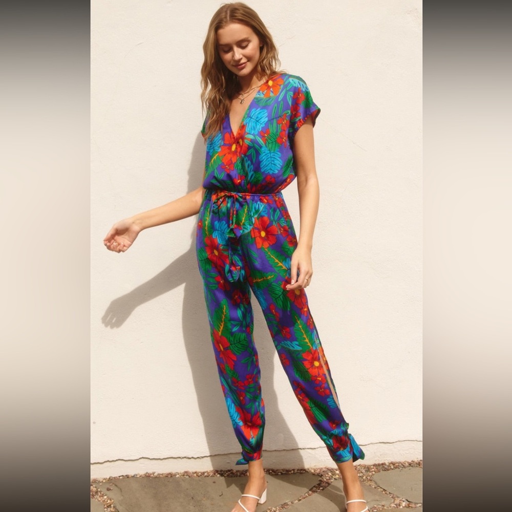 Hawaiian printed jumpsuit